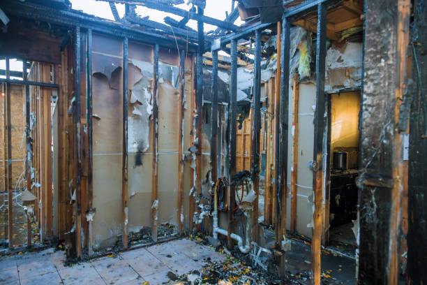 Professional Fire Damage Restoration technician working in Sandusky, MI